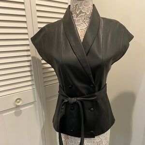 Free ship - Vegan leather Vest M